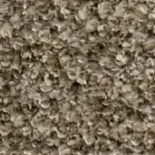 Looped pile fabric sample in taupe, beige, and gray tones features a nubby, matte texture with subtle color variations and a dense, irregular loop structure.